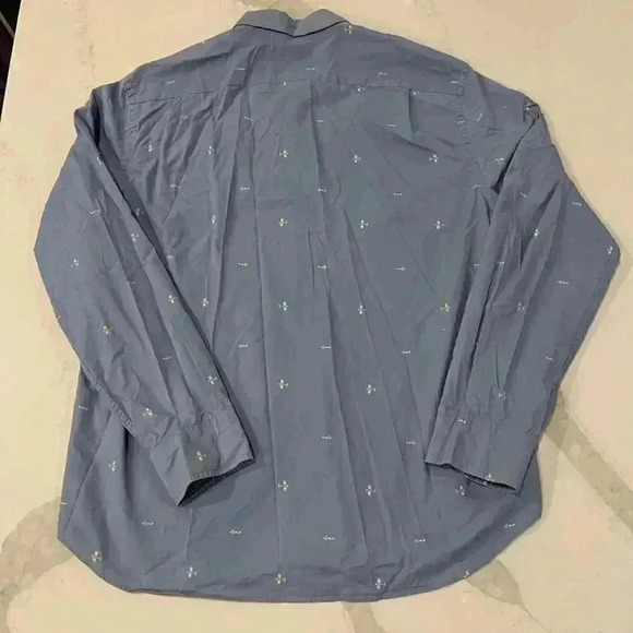 J. Crew Blue Bi-Plane Airplane Print Button Front Oxford Shirt Men’s Size XL - Picture 5 of 6